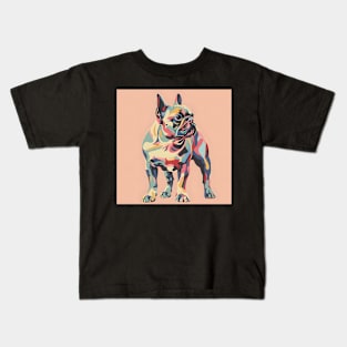 French Bulldog in 70's Kids T-Shirt